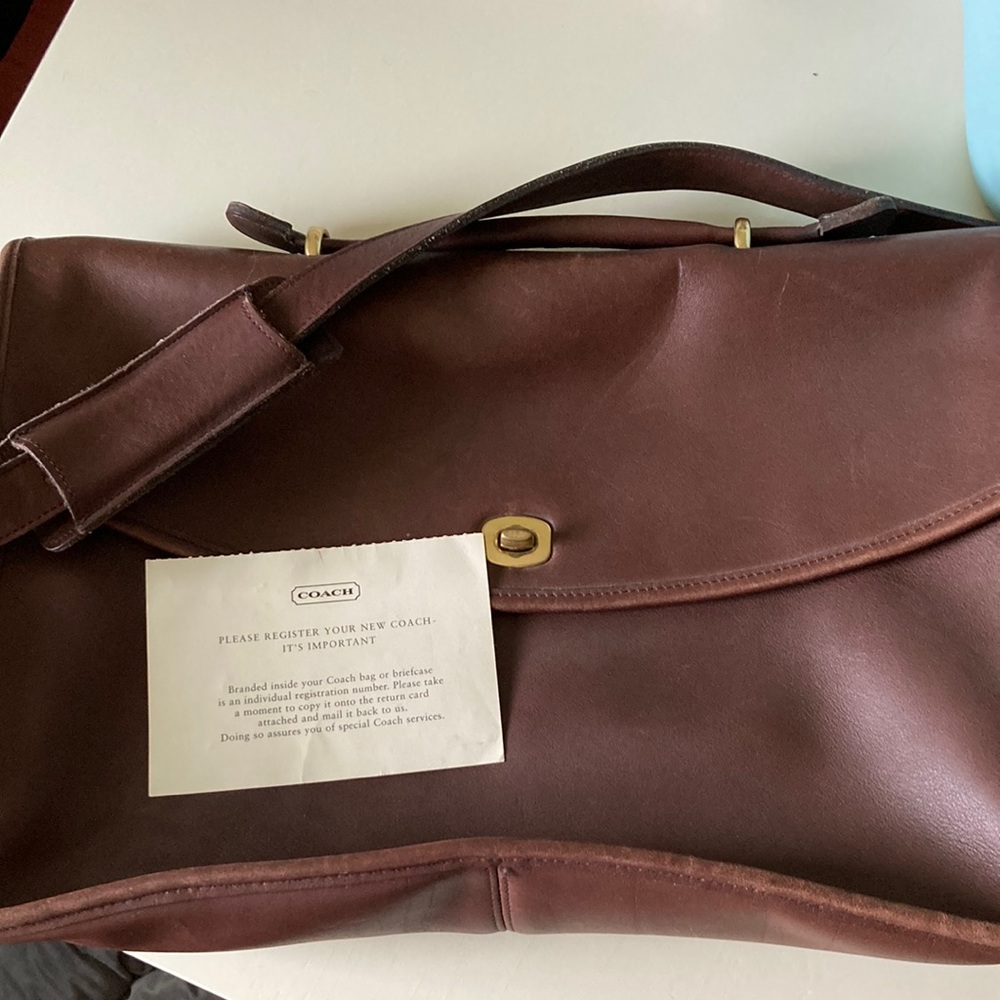 Vintage Coach Briefcase Bag (chocolate)